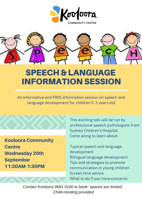 speech &amp; language FLYER
