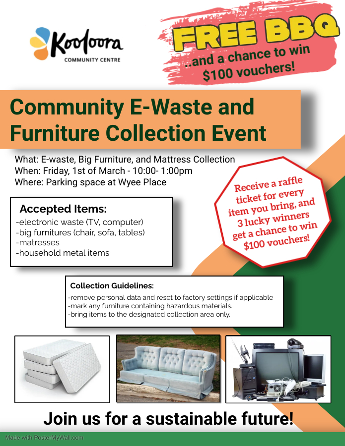 Community E-Waste and Furniture Collection&nbsp;Event